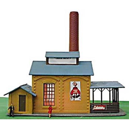 MODEL POWER 576 1/87 HO Scale AVERILL GOLD REFINERY built up LIGHTED + 2 Figures - ModelsPower