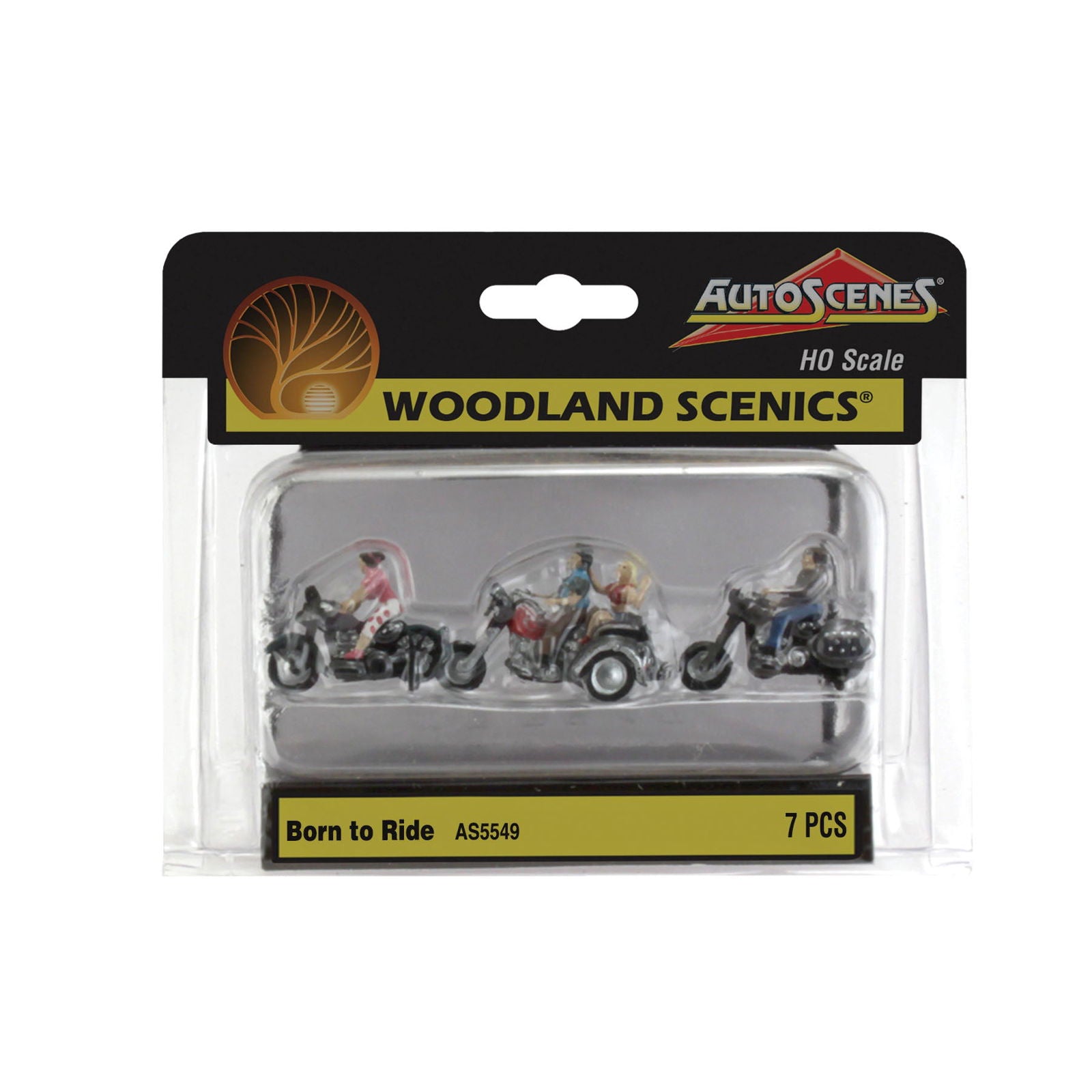 Woodland Scenics 1/87 HO Scale BORN TO RIDE biker buds figures AutoScenes AS5549 - ModelsPower