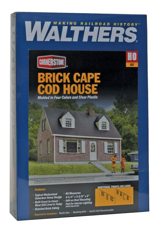 WALTHERS Cornerstone 933-3774 1/87 HO Scale BRICK CAPE COD HOUSE KIT diesel era - ModelsPower