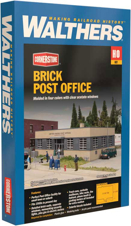 WALTHERS Cornerstone 9334200 1/87 HO Scale BRICK USPS UNITED STATED POST OFFICE - ModelsPower