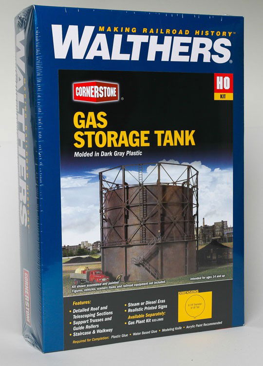 WALTHERS Cornerstone 933-2907 1/87 HO Scale COAL GAS STORAGE TANK structure kit - ModelsPower