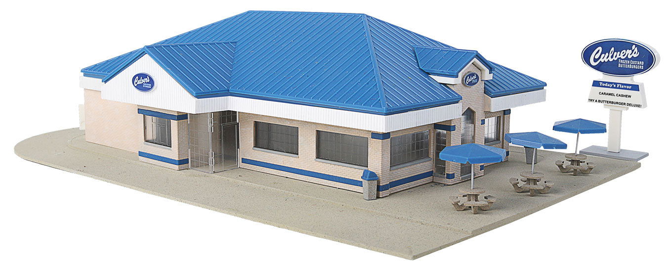 Walthers Cornerstone 933-3486 1/87 HO Scale CULVERS RESTAURANT Structure Kit NEW - ModelsPower