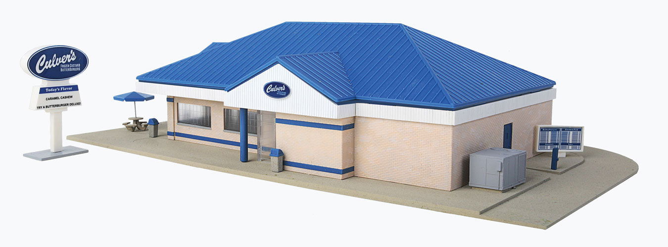 Walthers Cornerstone 933-3486 1/87 HO Scale CULVERS RESTAURANT Structure Kit NEW - ModelsPower