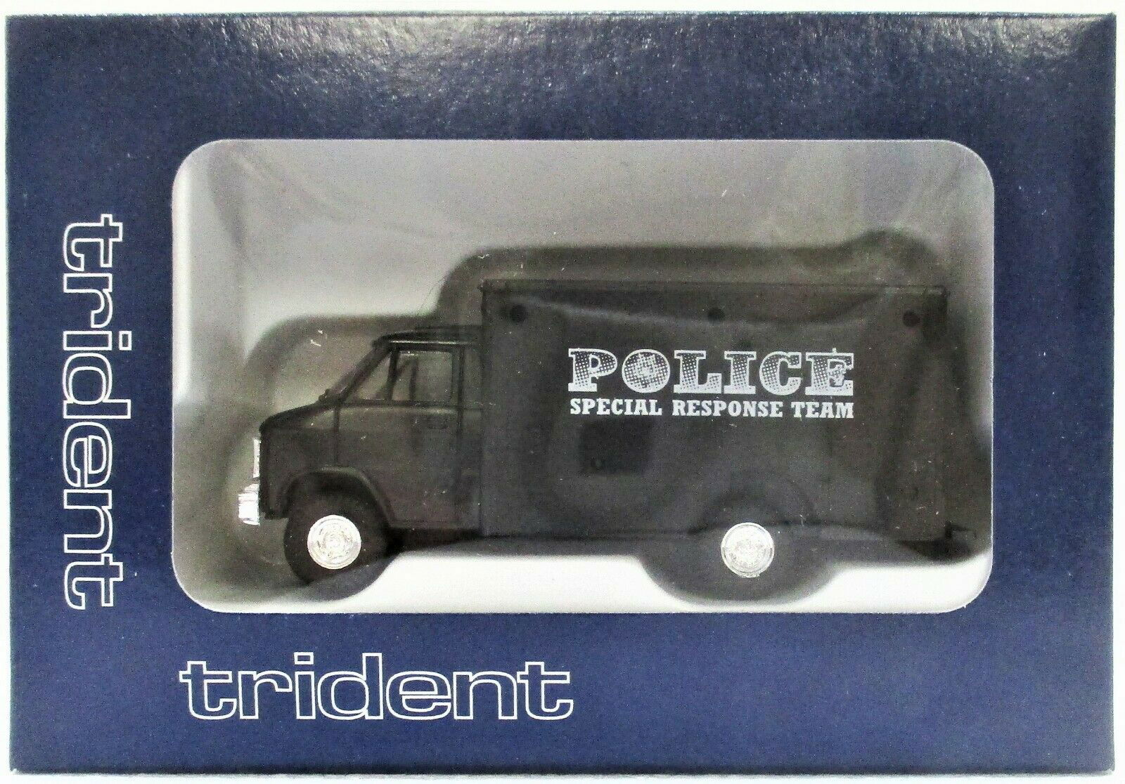 Trident 1/87 HO Scale Chevrolet Box Van Emergency Police Special Response Team - ModelsPower