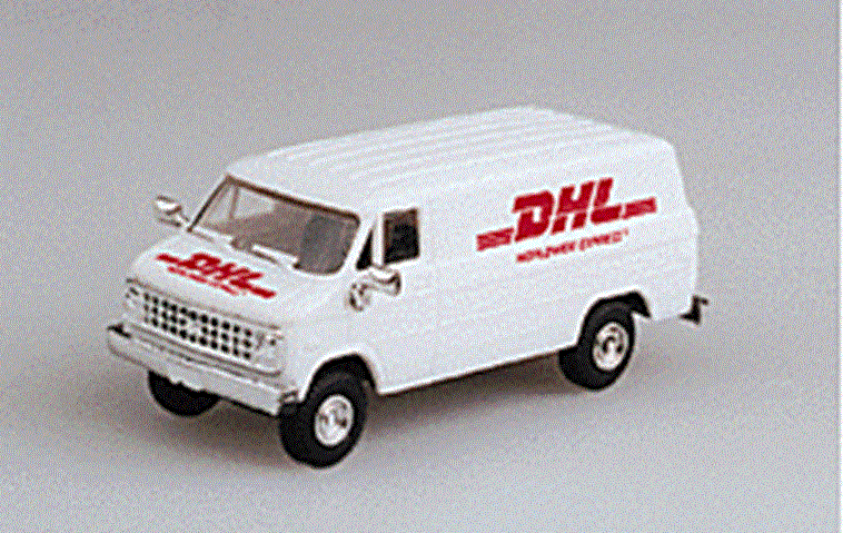 Trident 1/87 HO Scale DHL Worldwide Express Chevrolet Chevy Delivery Van 90102 - ModelsPower