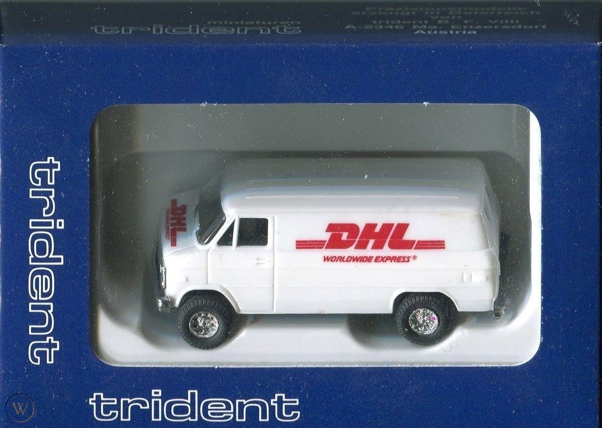 Trident 1/87 HO Scale DHL Worldwide Express Chevrolet Chevy Delivery Van 90102 - ModelsPower