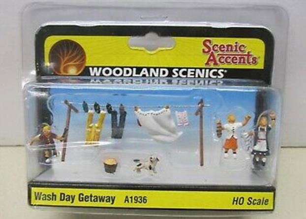 Woodland Scenics 1/87 HO Scale FAMILY'S WASH DAY GETAWAY - Scenic Accents A1936 - ModelsPower