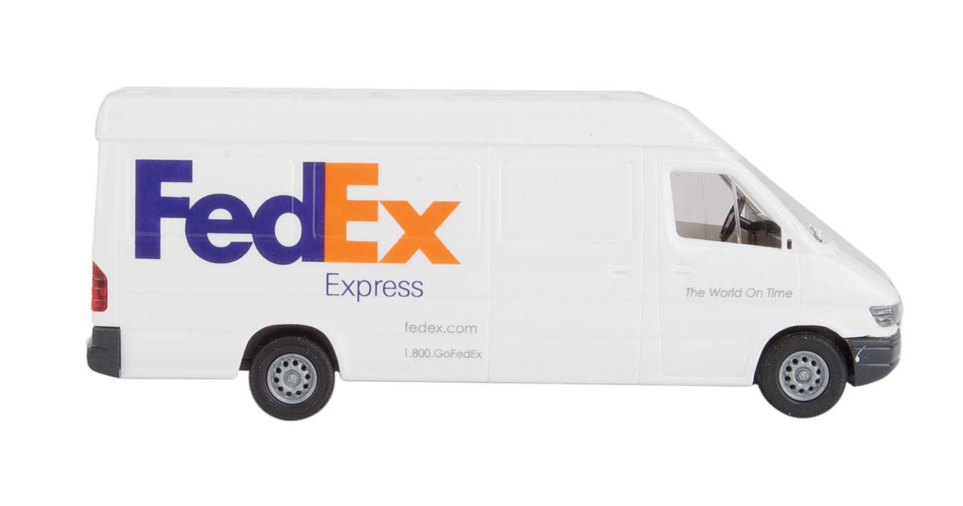 Walthers SceneMaster 1/87 HO Scale FEDEX EXPRESS Delivery Van -The World On Time - ModelsPower