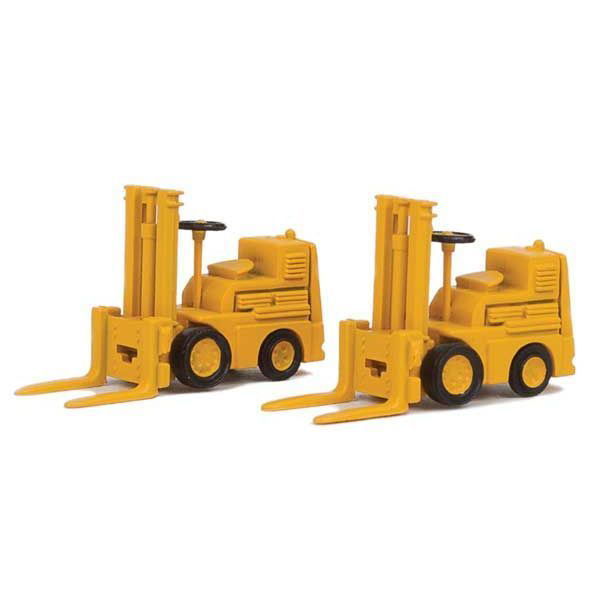 Walthers SceneMaster 1/87 HO Scale FORKLIFT 2-PACK Vintage Style with Open Cab - ModelsPower