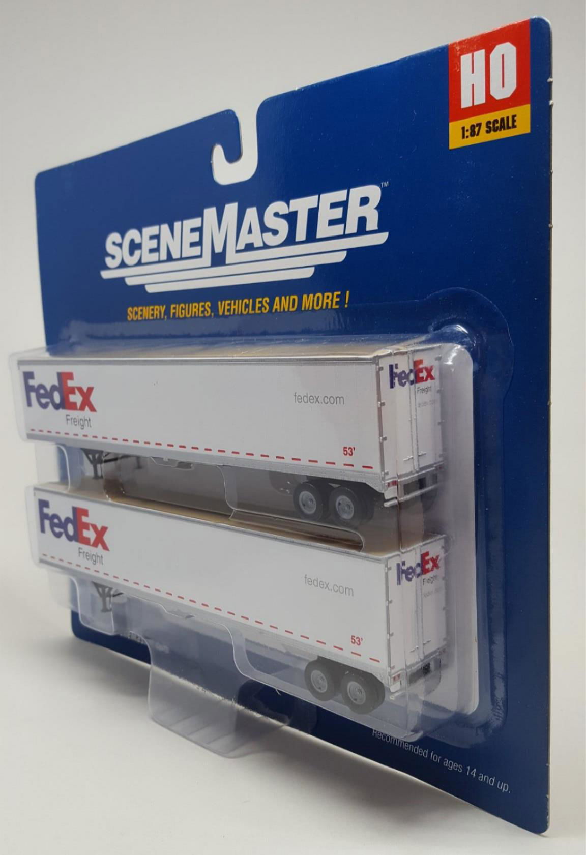 Walthers SceneMaster 1/87 HO Scale FedEx Freight 53' Stoughton Trailer 2-Pack - ModelsPower