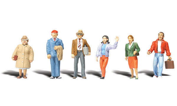 Woodland Scenics A1874 Figure HO Scale – Set 6 Persone Casual (4 Uomini, 2 Donne) Per Diorami E Plastici - 3