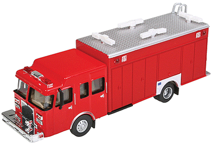 Preiser 1/87 HO Scale HAZMAT Suit Firemen+Walthers Hazardous Material Fire Truck - ModelsPower