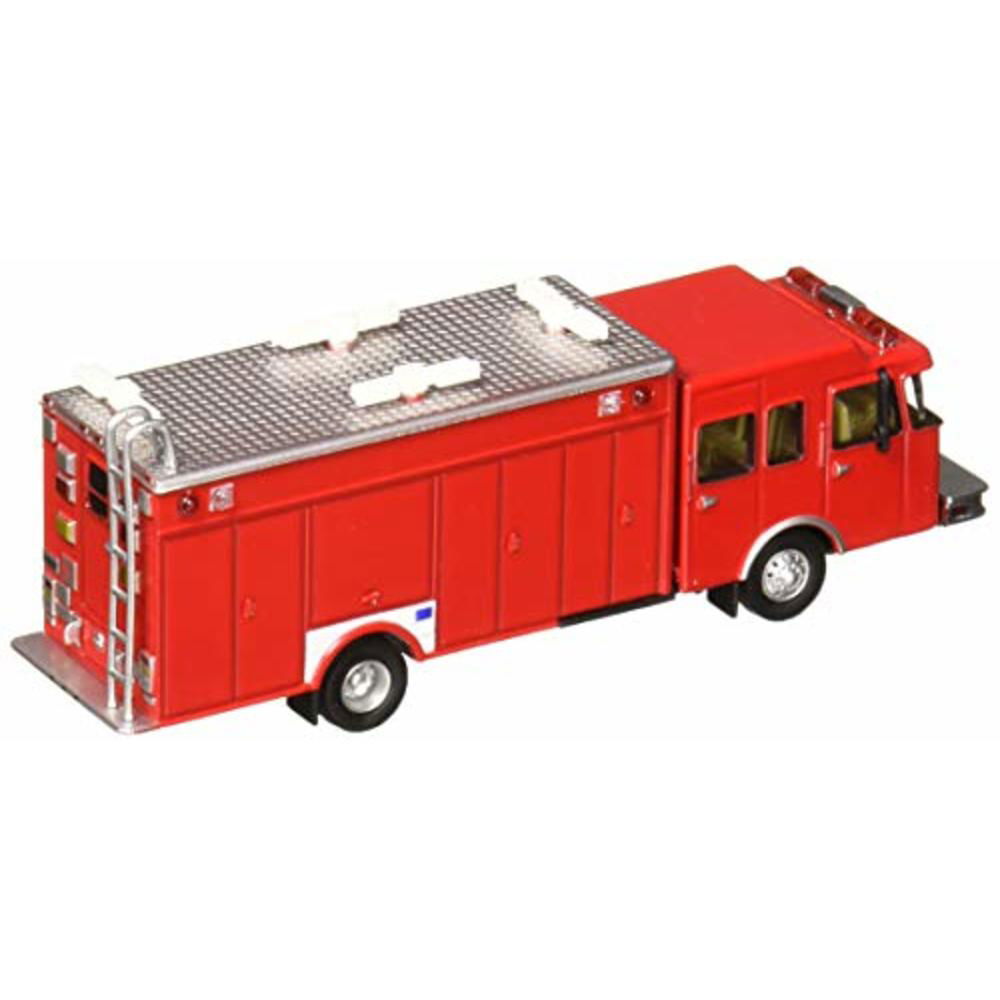 Preiser 1/87 HO Scale HAZMAT Suit Firemen+Walthers Hazardous Material Fire Truck - ModelsPower