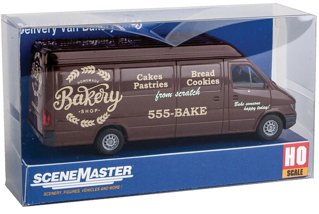 Walthers SceneMaster 1/87 HO Scale HOMEMADE BAKERY SHOP Delivery Van + Figures! - ModelsPower