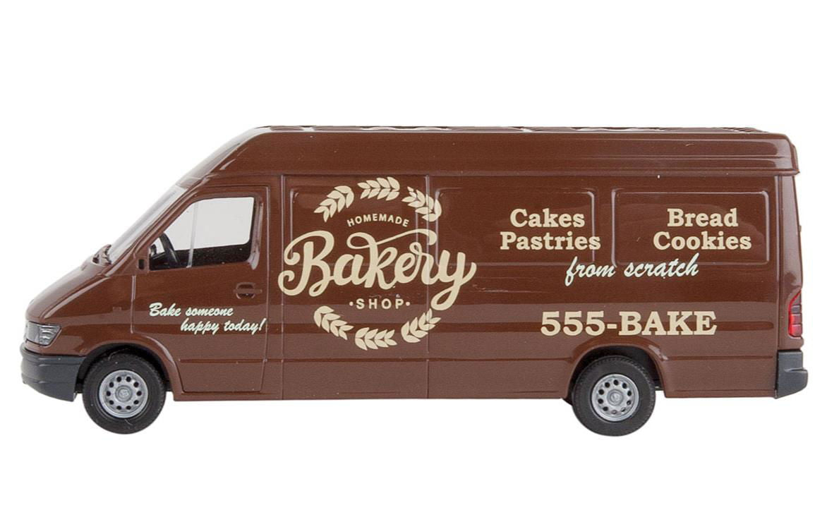 Walthers SceneMaster 1/87 HO Scale HOMEMADE BAKERY SHOP Delivery Van + Figures! - ModelsPower