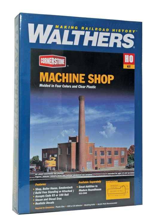 WALTHERS Cornerstone 933-2902 1/87 HO Scale MACHINE SHOP Terminal Structure Kit - ModelsPower