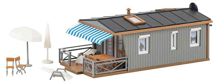 FALLER 1/87 HO Scale MOBILE HOME Kit for Campground Scene 142 parts in 7 colors - ModelsPower