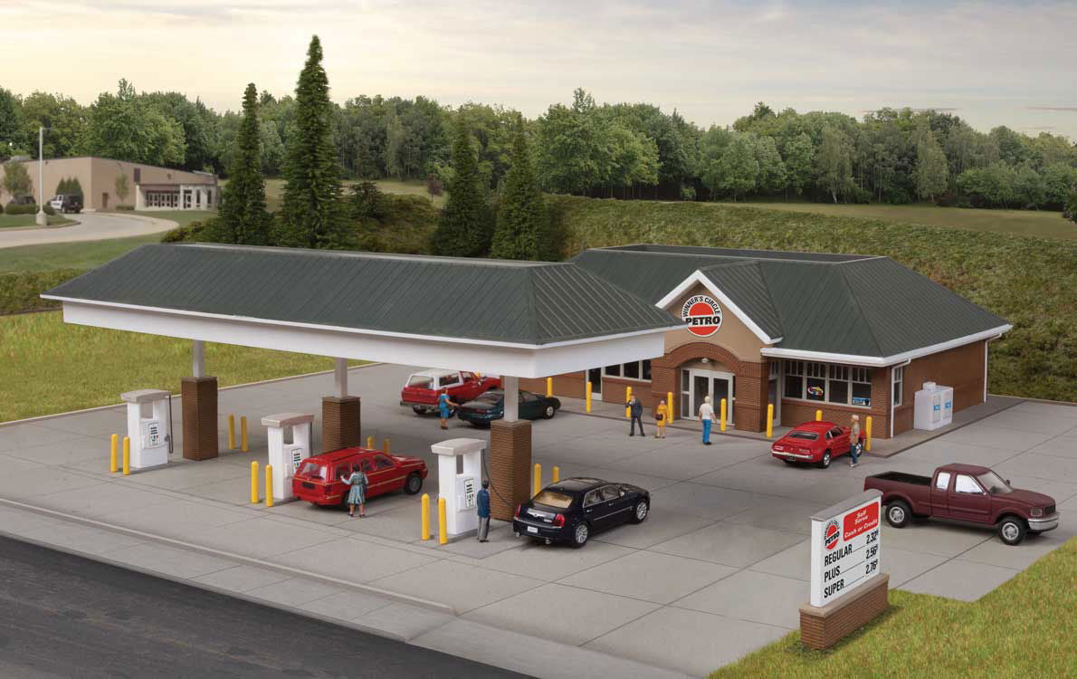 WALTHERS Cornerstone 933-3537 1/87 HO Scale MODERN GAS STATION convenience store - ModelsPower