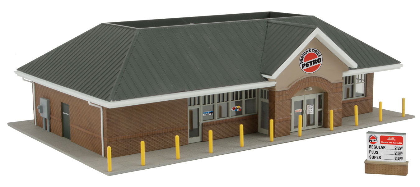 WALTHERS Cornerstone 933-3537 1/87 HO Scale MODERN GAS STATION convenience store - ModelsPower