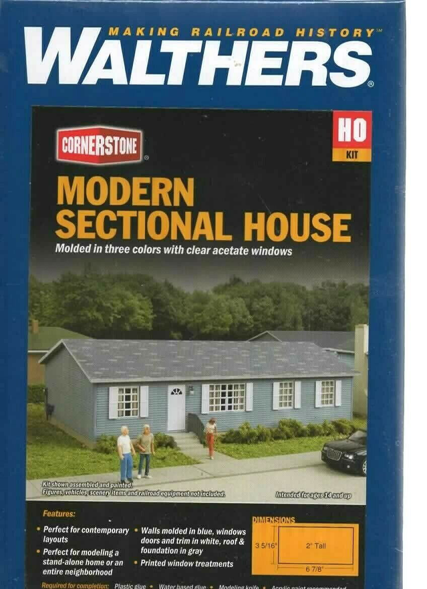 WALTHERS Cornerstone 933-4150 1/87 HO Scale MODERN SECTIONAL HOUSE structure kit - ModelsPower