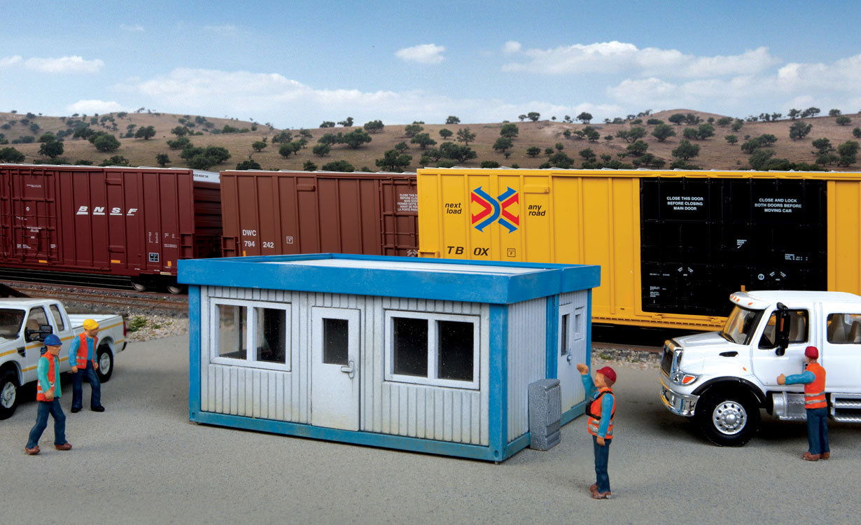 Walthers Cornerstone 1/87 HO Scale MODERN YARD OFFICE KIT Container Conversions - ModelsPower