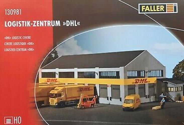 Faller 1/87 HO Scale Model DHL Freight House Logistics Center -19 Doors & Office - ModelsPower