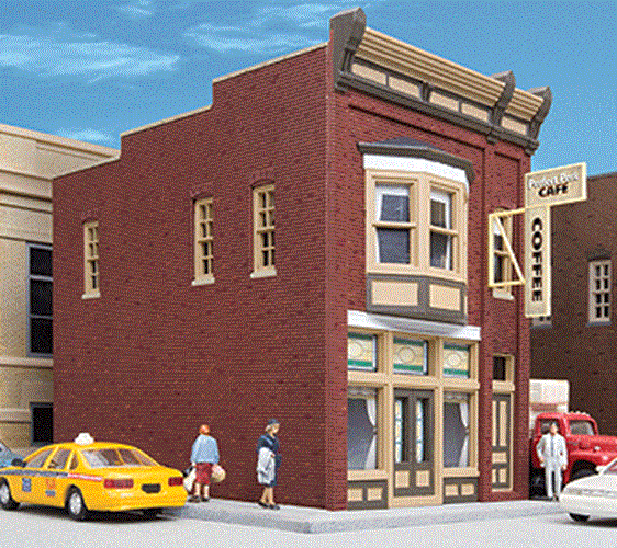 WALTHERS Cornerstone 9333468 1/87 HO Scale PERFECT PERK CAFE Main Street USA Kit - ModelsPower