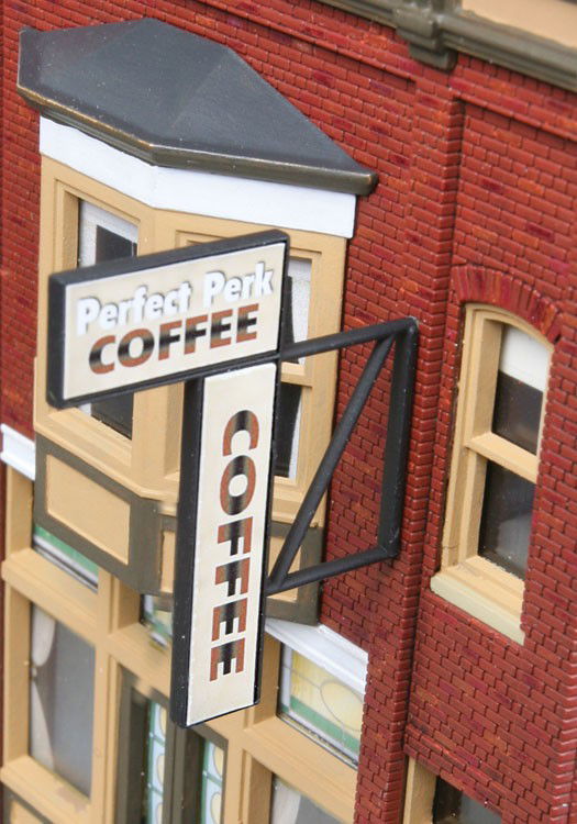 WALTHERS Cornerstone 9333468 1/87 HO Scale PERFECT PERK CAFE Main Street USA Kit - ModelsPower