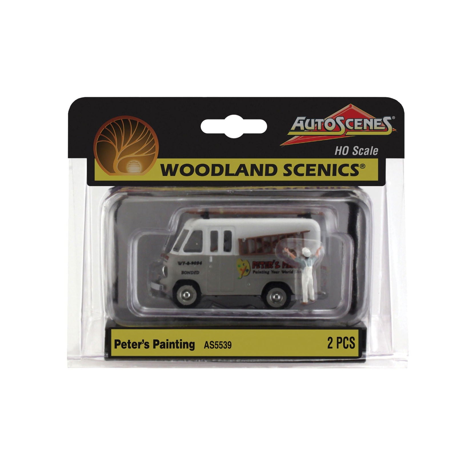 Woodland Scenics 1/87 HO Scale PETER'S PAINTING old milk truck AutoScenes AS5539 - ModelsPower