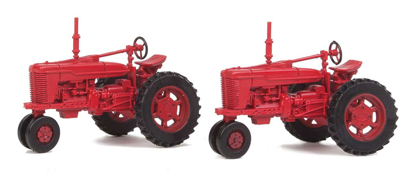 Walthers SceneMaster 1/87 HO Scale RED FARM TRACTOR 2-PACK 1950s Rural Scenes Layout - ModelsPower