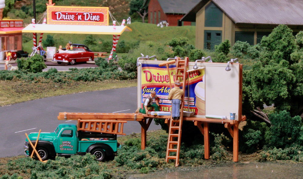 Woodland Scenics 1/87 HO Scale SIGN SLINGERS billboard workers AutoScenes AS5556 - ModelsPower