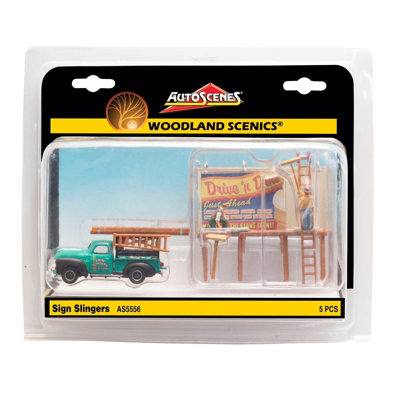 Woodland Scenics 1/87 HO Scale SIGN SLINGERS billboard workers AutoScenes AS5556 - ModelsPower