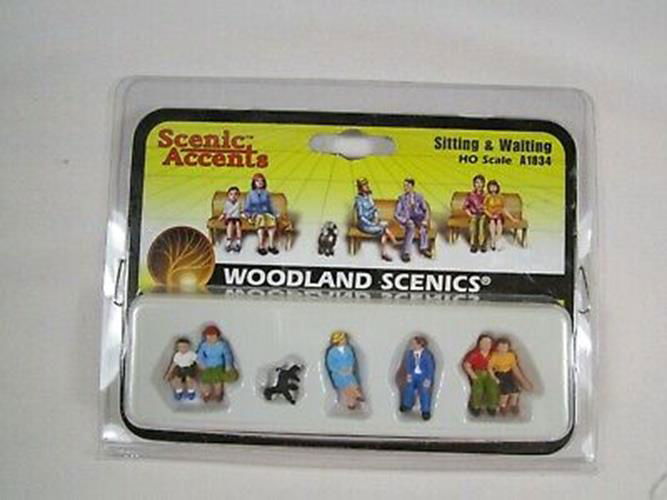 Woodland Scenics 1/87 HO Scale SITTING & WAITING (7pcs) Scenic Accents A1834 - ModelsPower