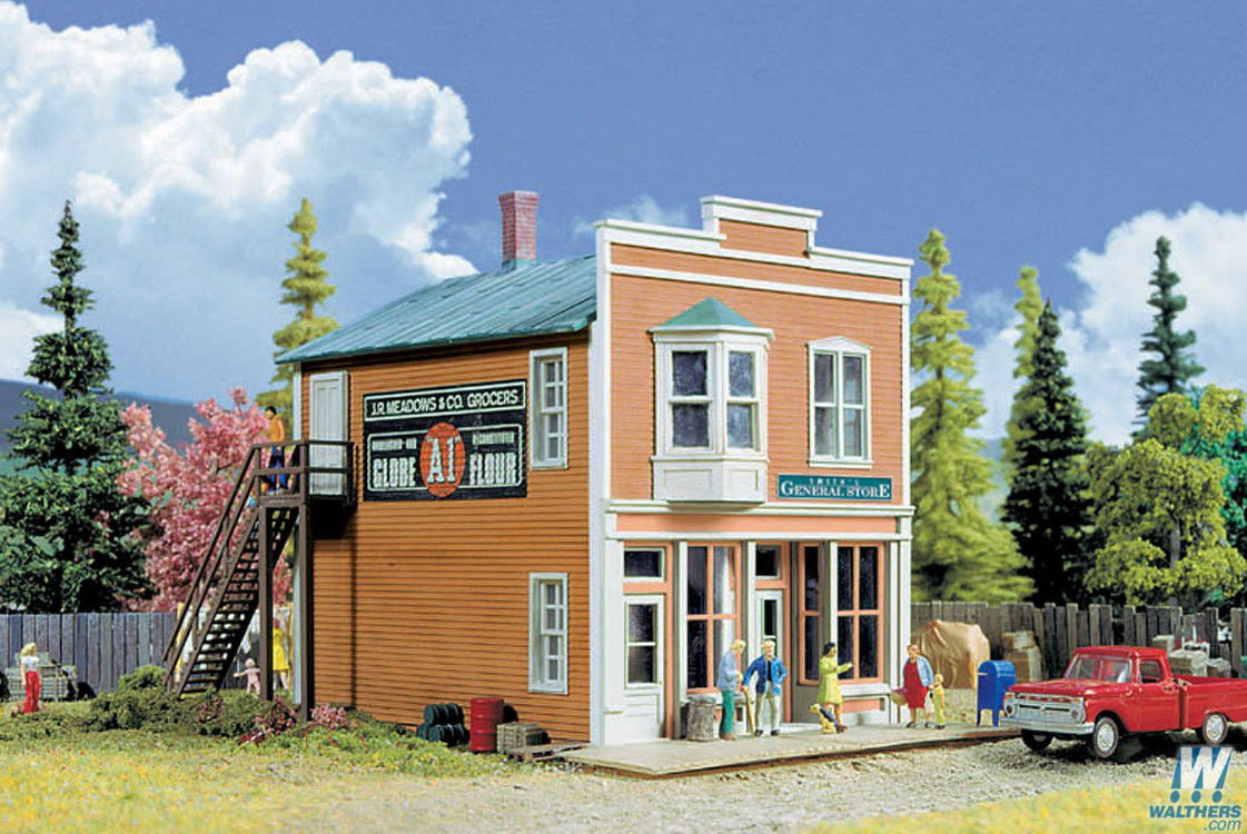 WALTHERS Cornerstone 933-3653 1/87 HO Scale SMITH'S GENERAL STORE Structure Kit - ModelsPower