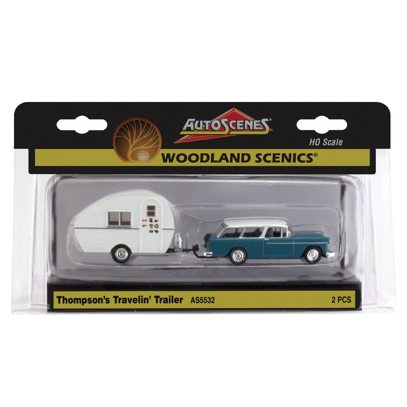 Woodland Scenics 1/87 HO Scale THOMPSON'S TRAVELIN' TRAILER AutoScenes AS5532 - ModelsPower