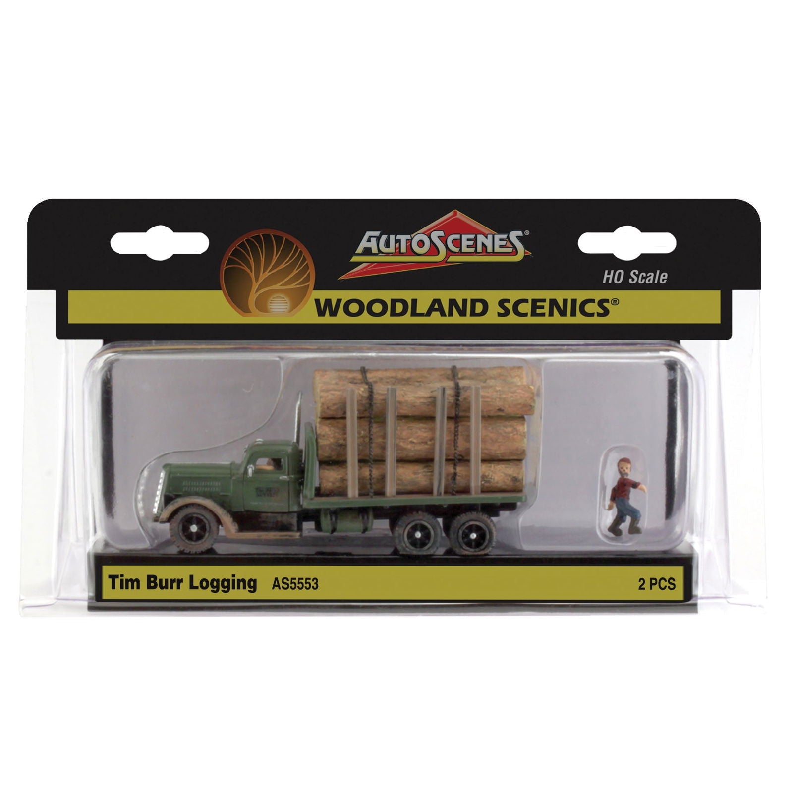 Woodland Scenics 1/87 HO Scale TIM BURR LOGGING lumber truck AutoScenes AS5553 - ModelsPower