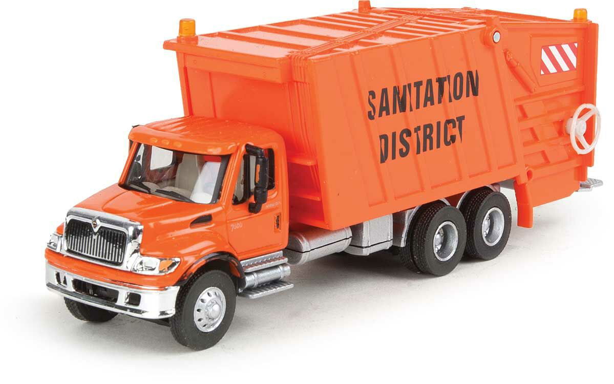 PREISER 1/87 HO Scale TRASH Cans+Figures +WALTHERS Sanitation Dist GARBAGE TRUCK - ModelsPower