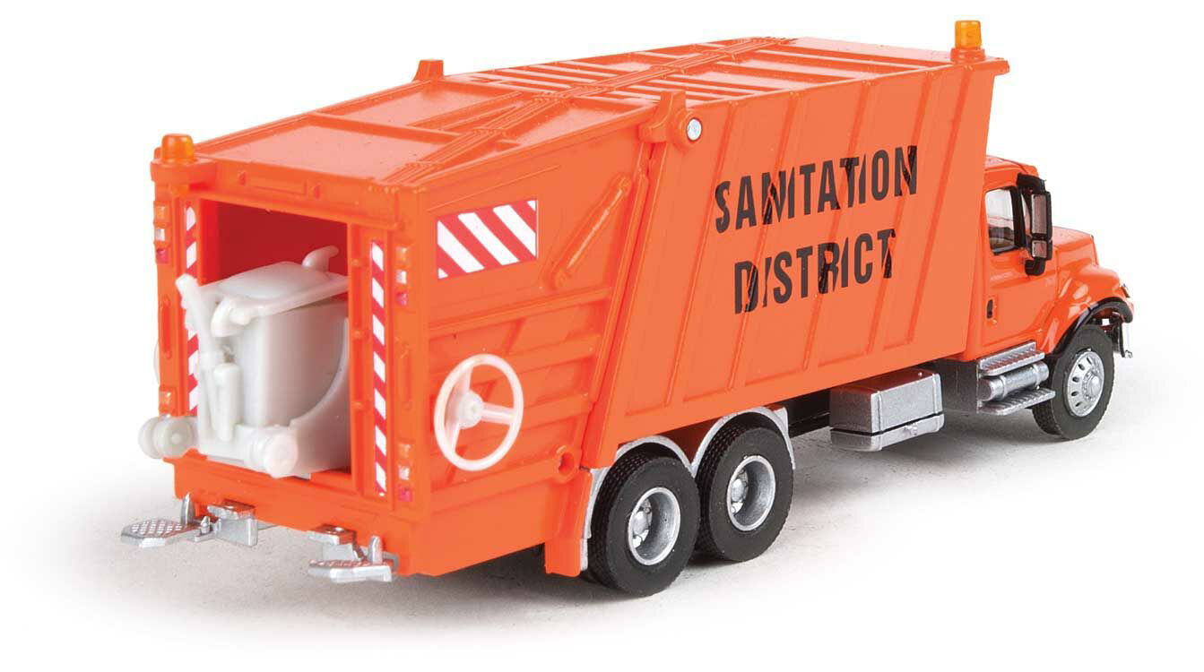 PREISER 1/87 HO Scale TRASH Cans+Figures +WALTHERS Sanitation Dist GARBAGE TRUCK - ModelsPower