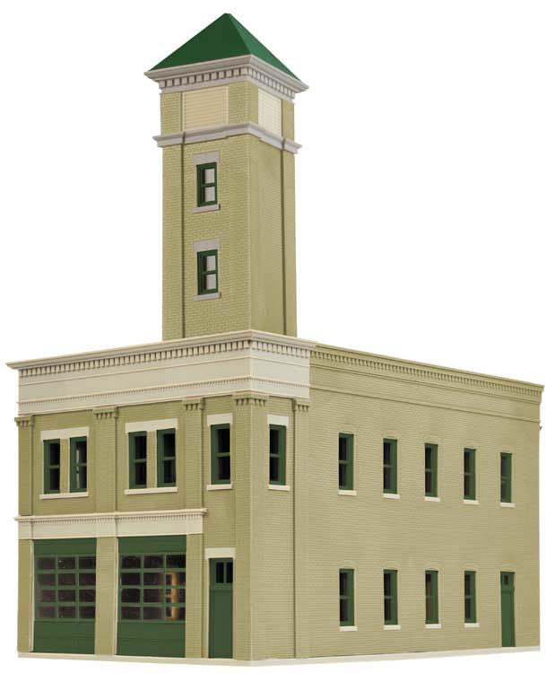 WALTHERS Cornerstone 933-4022 1/87 HO Scale TWO-BAY FIRE STATION firehouse tower - ModelsPower