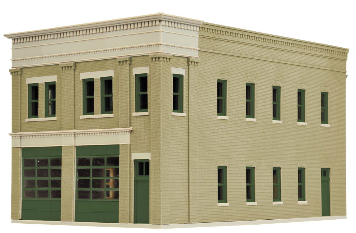 WALTHERS Cornerstone 933-4022 1/87 HO Scale TWO-BAY FIRE STATION firehouse tower - ModelsPower