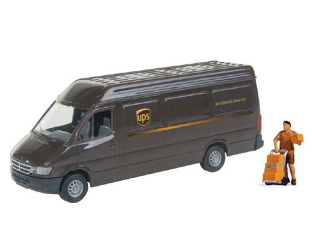 Walthers SceneMaster (Busch) 1/87 HO Scale UPS DELIVERY VAN & DRIVER Figure!!! - ModelsPower