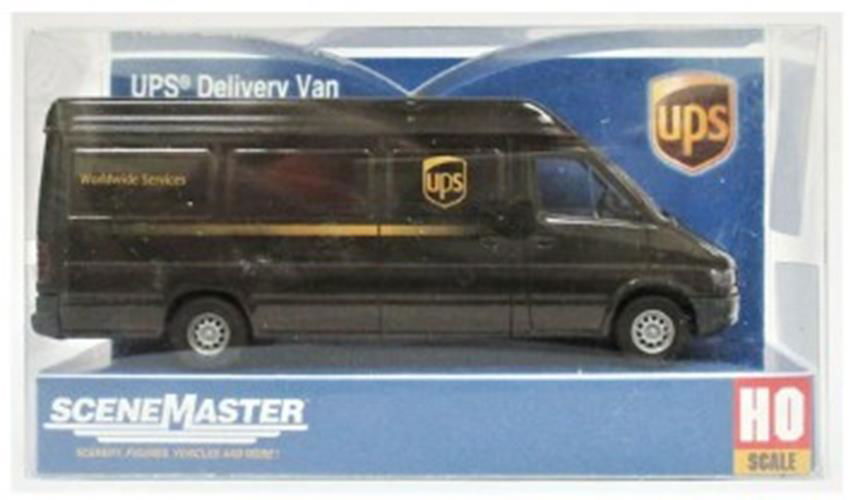 Walthers SceneMaster (Busch) 1/87 HO Scale UPS DELIVERY VAN & DRIVER Figure!!! - ModelsPower