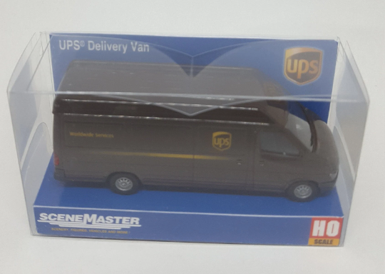 Walthers SceneMaster (Busch) 1/87 HO Scale UPS DELIVERY VAN & DRIVER Figure!!! - ModelsPower