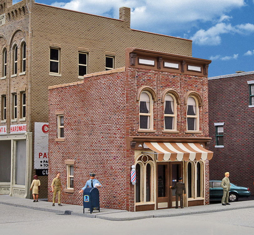 WALTHERS Cornerstone 933-3471 1/87 HO Scale VIC'S BARBER SHOP city structure kit - ModelsPower