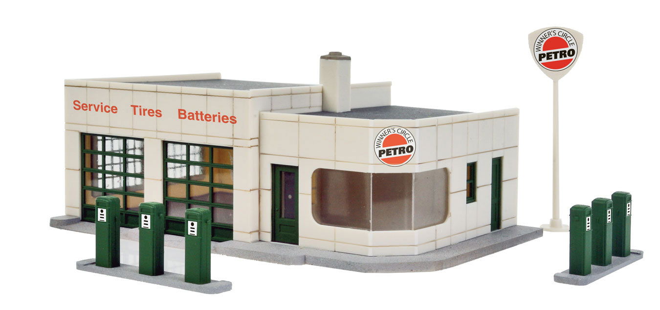 WALTHERS Cornerstone 1/87 HO Scale WINNER'S CIRCLE PETRO gas station kit 9333479 - ModelsPower