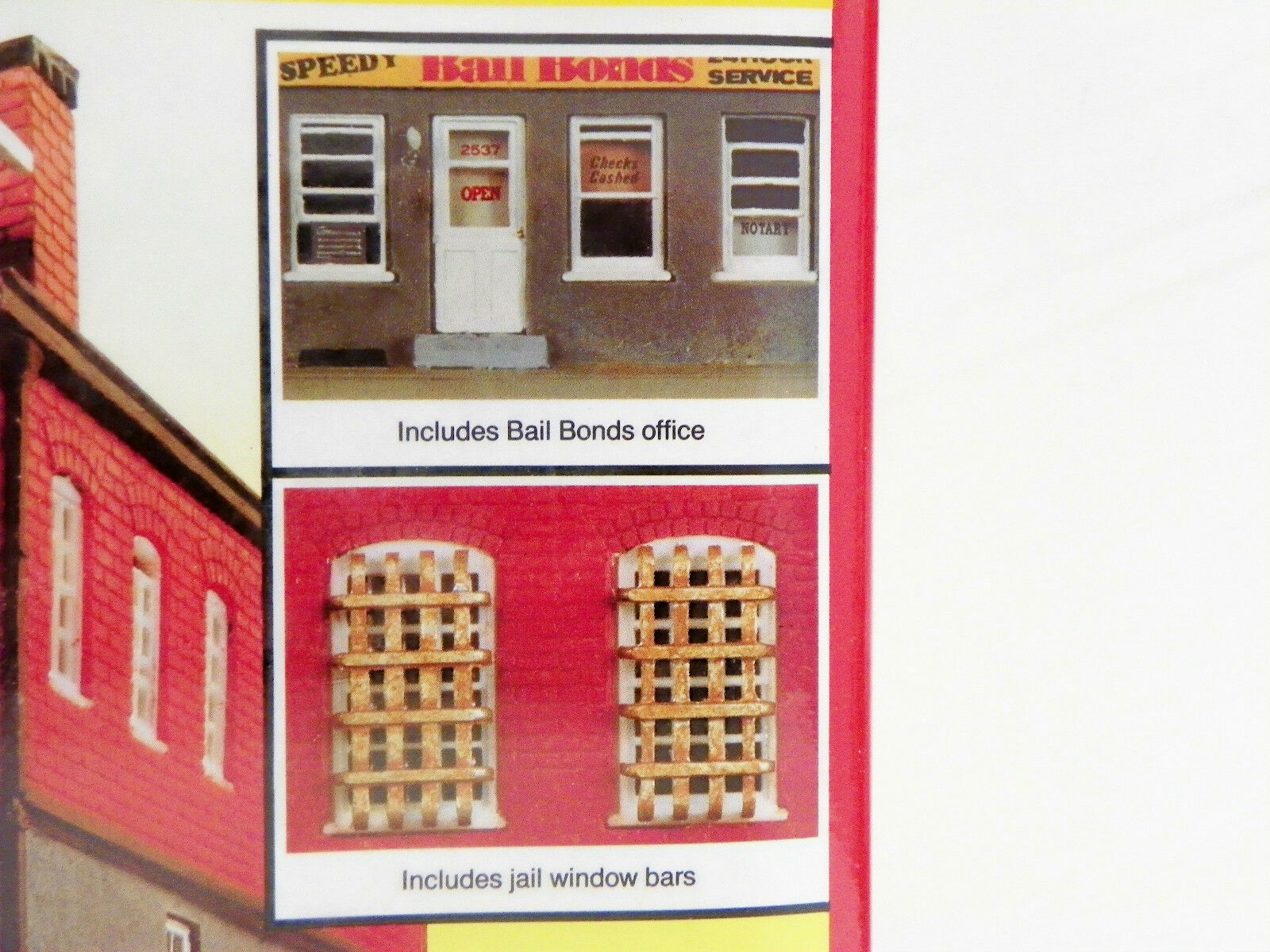 WALTHERS LIFE-LIKE 4331382 1/87 HO Scale WOODLAWN POLICE STATION Bail Bonds KIT - ModelsPower