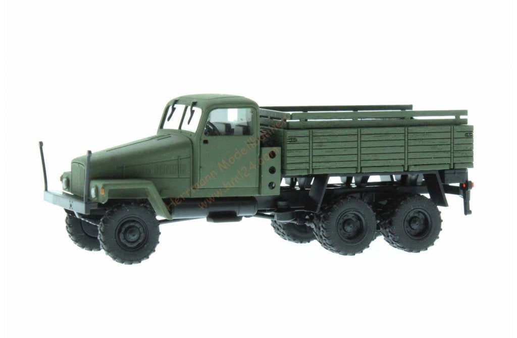 Busch 1/87 HO Scale WWII East German Army 1956 IFA G5 Low-Side Truck Assembled - ModelsPower