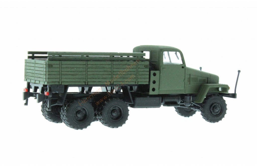 Busch 1/87 HO Scale WWII East German Army 1956 IFA G5 Low-Side Truck Assembled - ModelsPower