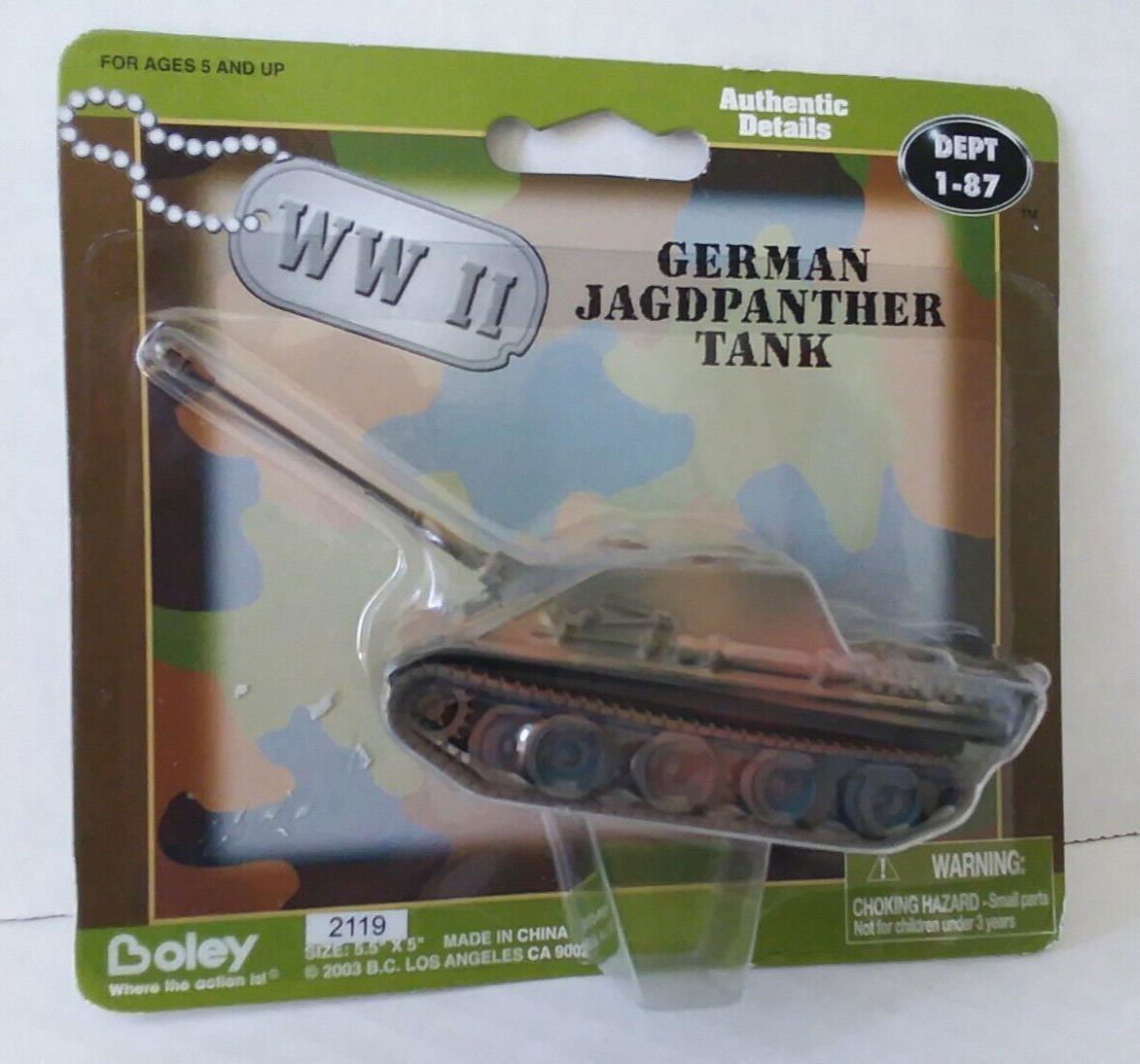 Boley 2119 1/87 HO Scale WWII German Jagdpanther Tank Camouflage Roco Minitanks - ModelsPower