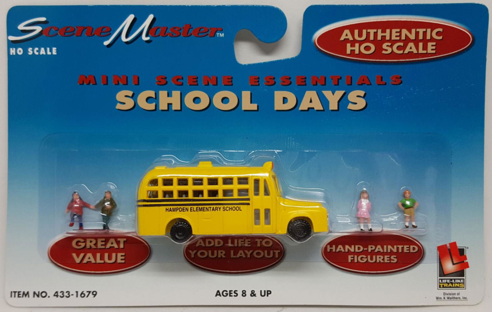 WALTHERS LIFELIKE 4331679 1/87 HO SceneMaster SCHOOL DAYS children figures & bus - ModelsPower